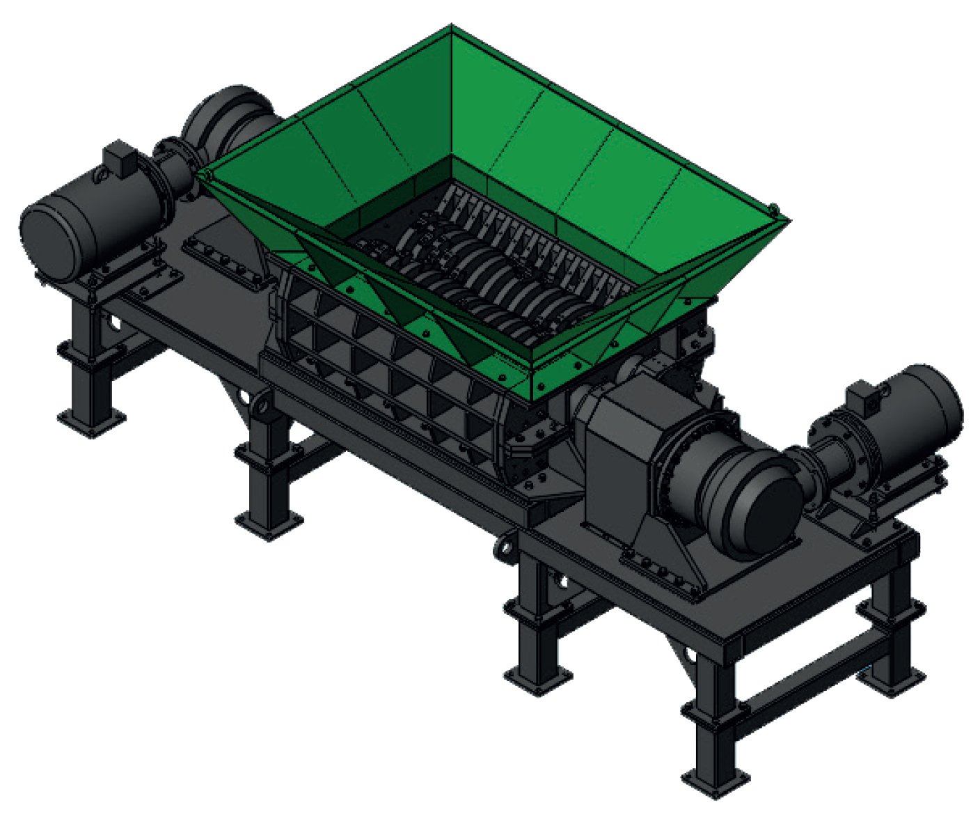 shredder box double shaft shredder chamber,shredder